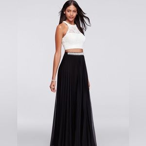 2 piece prom dress